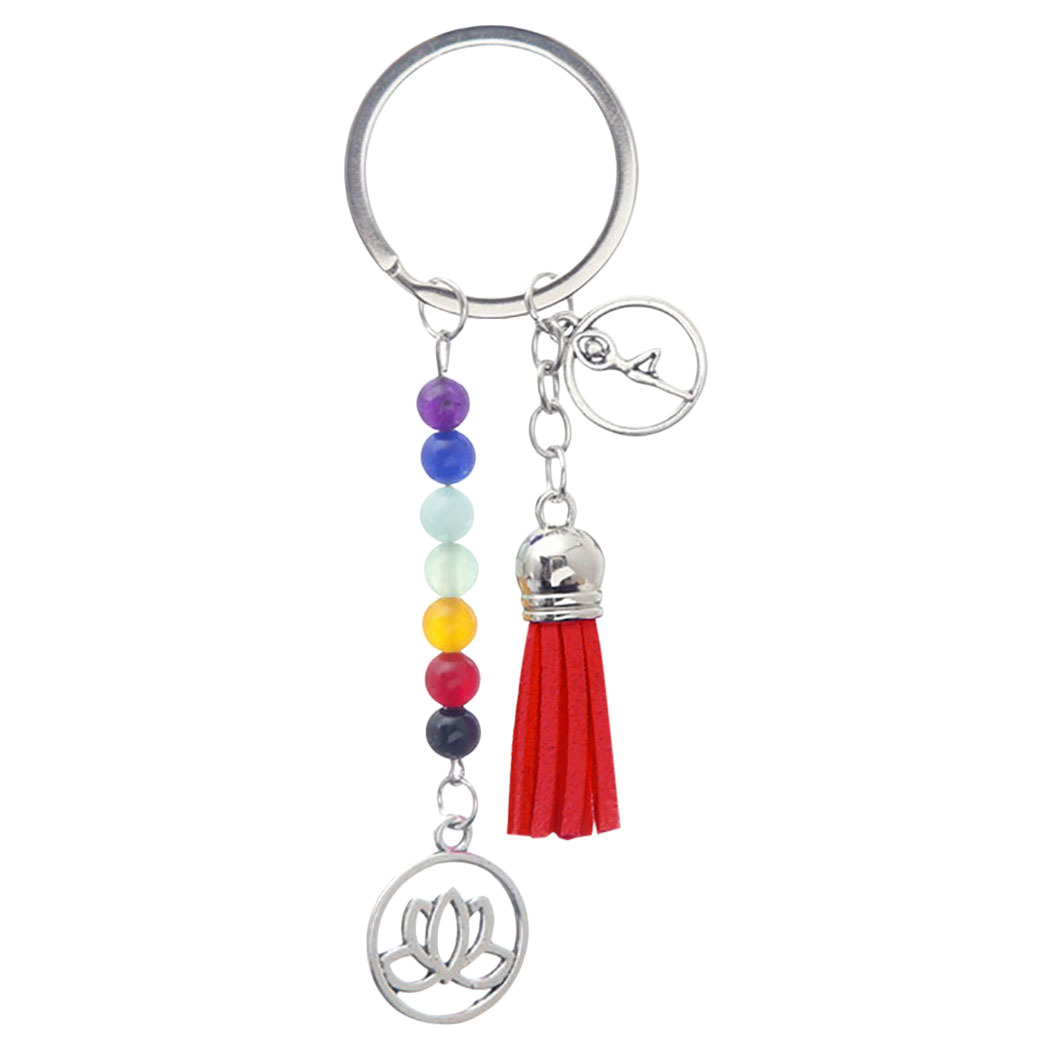 Chakra Beads Charms Keychain/Backpack/Tassel/Lotus Flower Charm