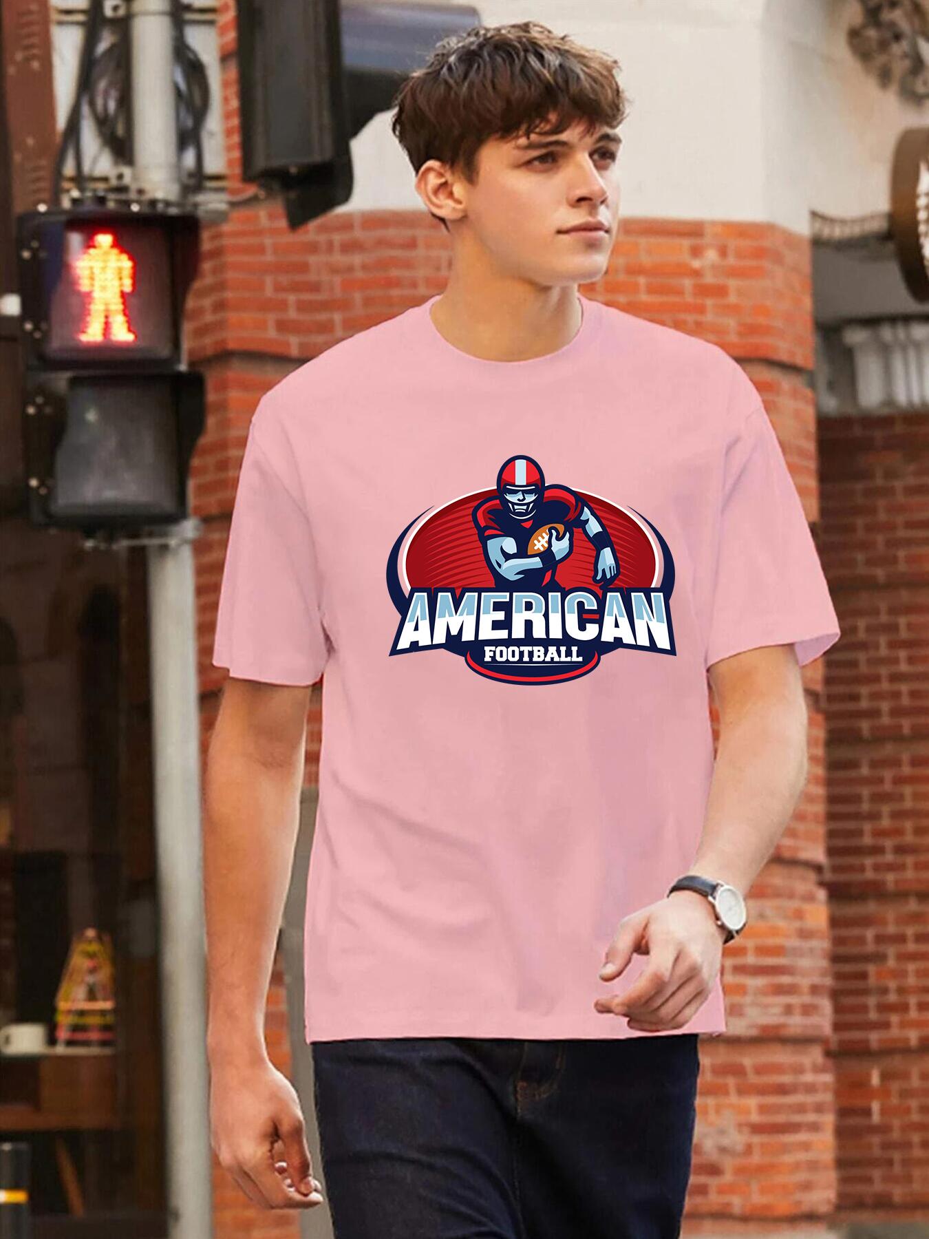 Pink Men's American Football Jerseys - Clothing