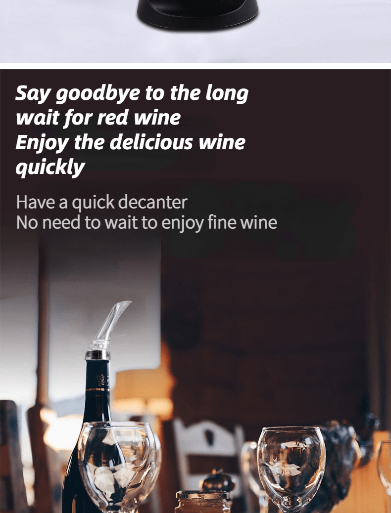 WDEC Aérateur de Vin Décanteur Aérateur à Vin Rapide Bec Verseur à Vin  Accessoire de Dégustation Qualité Professionnelle Oxygène et Libère Les  Arômes du Vin Rouge ou du Vin Blanc, Anti-Goutte 
