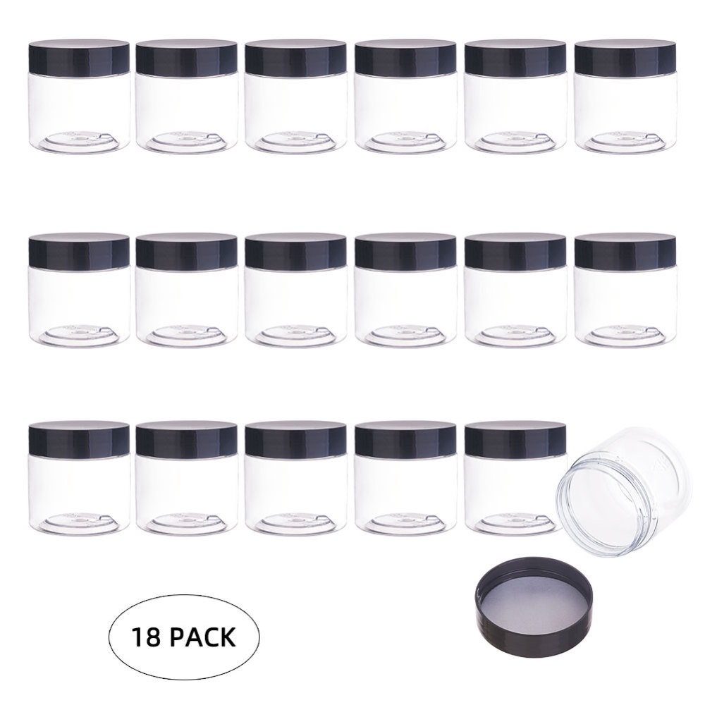 Pet Plastic Bead Containers With Lid Column Black Capacity: - Temu