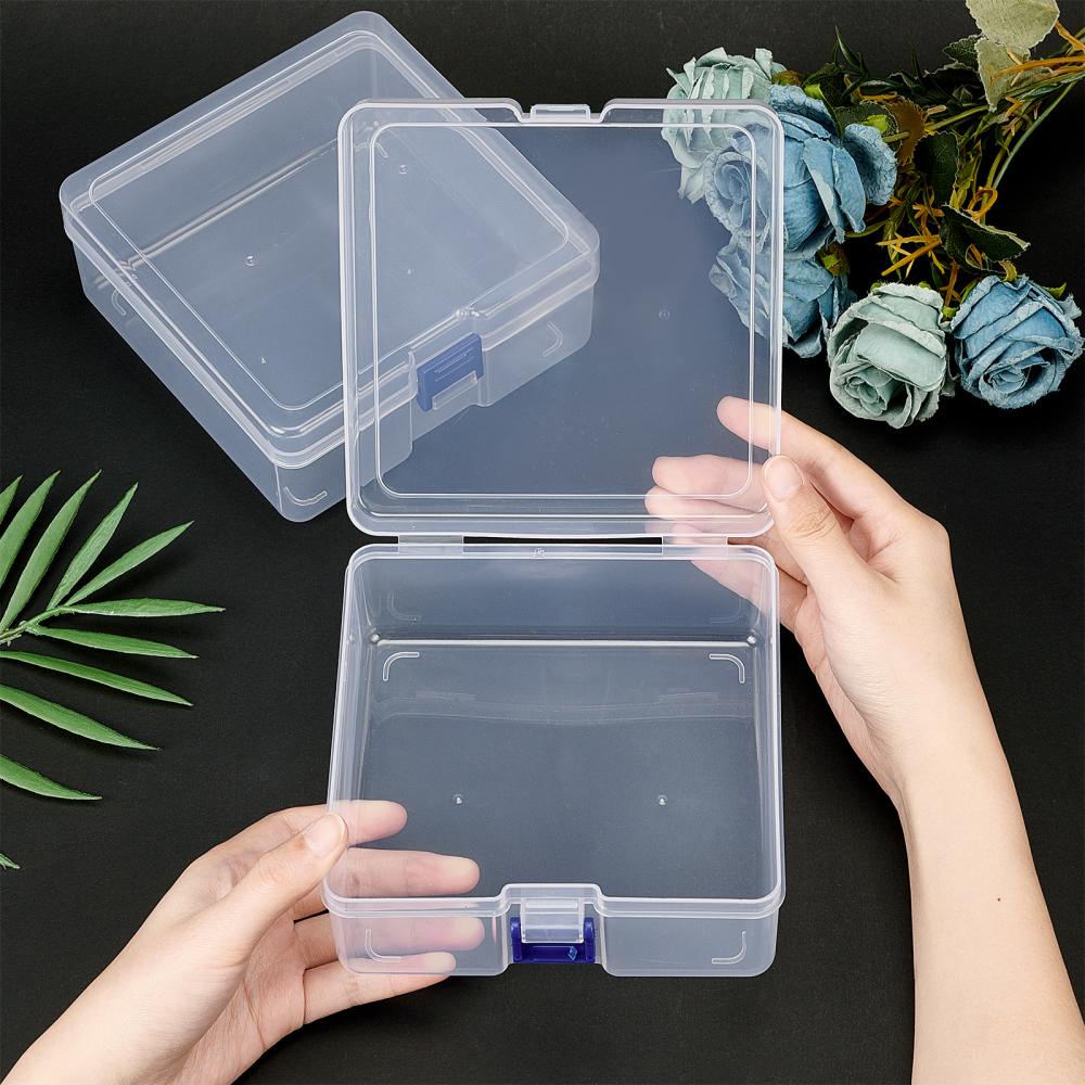 Multi Size Clear Plastic Storage Box & Sticker Container For Beads Screw  Storage