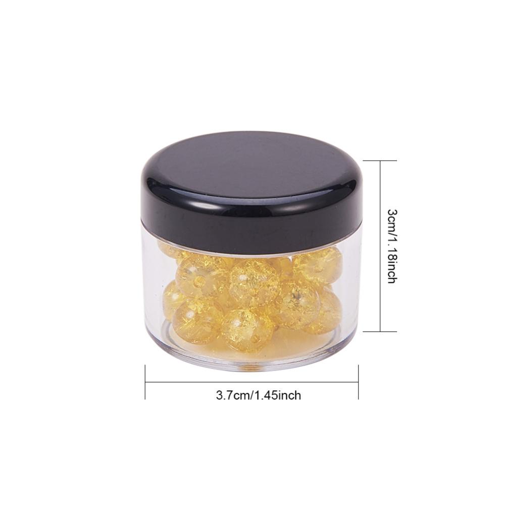 Empty Portable Clear Plastic Cosmetic Containers Jars Cases With Black  Screw Lid For Creams Make Up Scrubs Art Supplies - Temu