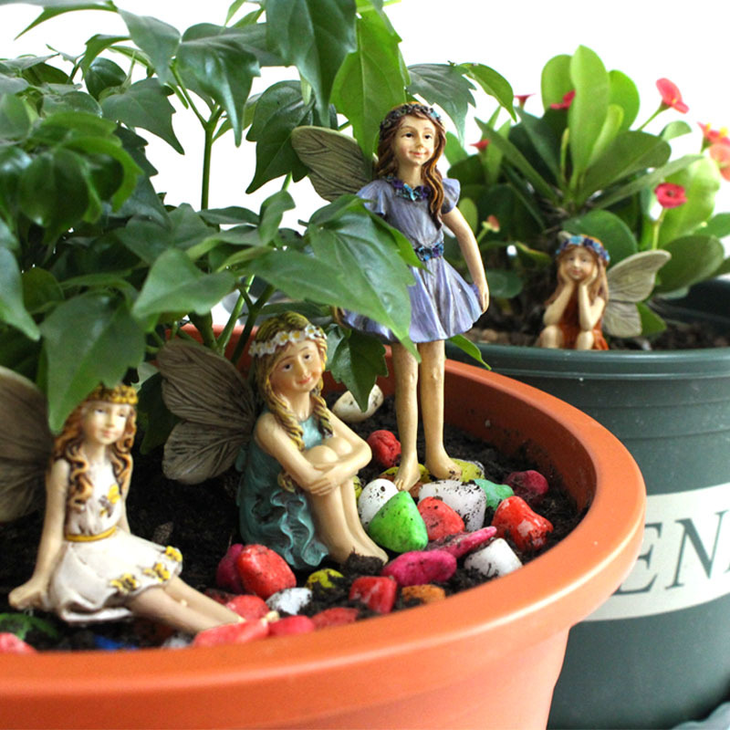 VORCOOL 4pcs Life-like Fairy Artificial Grass Miniature Ornament Garden  mini house Craft Pot -15x15cm (Green) - AliExpress