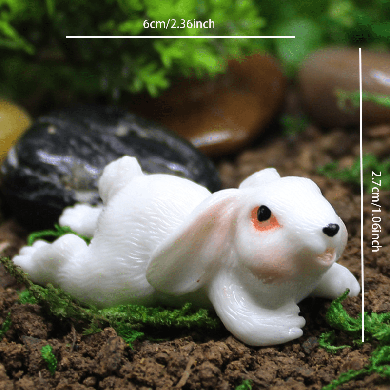 Miniature Figures, Miniature Rabbit, Tiny Rabbit, 3 Inch Toys, 3