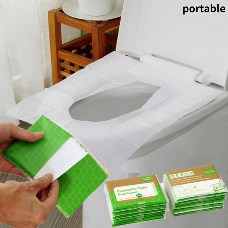 

6/10/30pcs Disposable Toilet Seat Covers, Portable Travel Business Toilet Mat, Kids Potty Cover, Travel Essential Accessories For Airplane, Camping, Bathroom Accessories, Bathroom Supplies