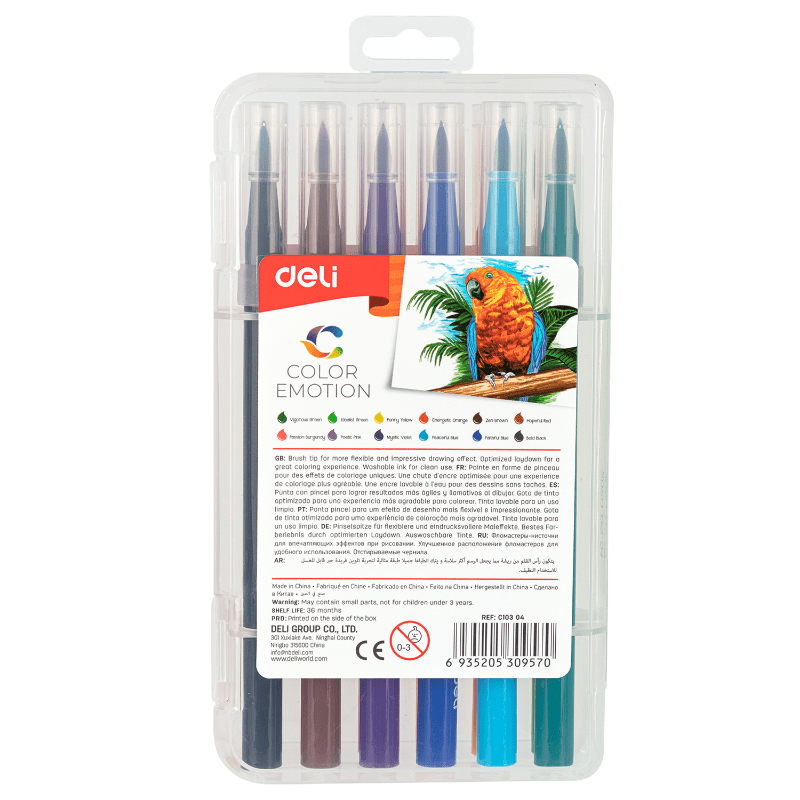 Deli 12/24 Colors Watercolor Pen Good Felt Tip Pen Drawing