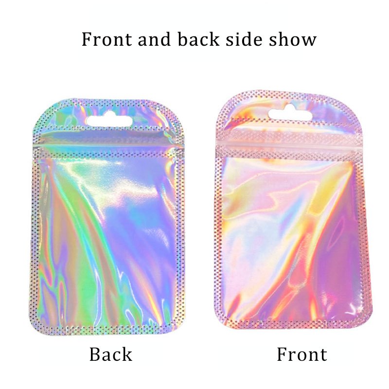 Self Sealing Opp Bags Pouches Laser Iridescent Zip Lock - Temu