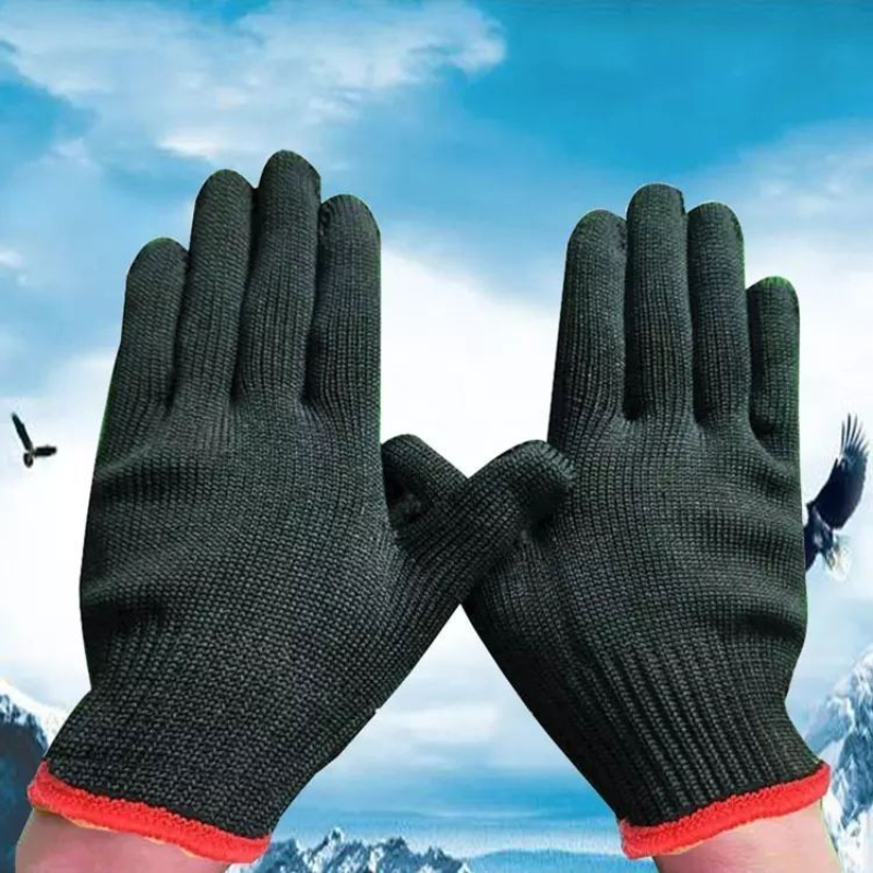 Work Gloves for Men and Women, Safety Gloves Firm Grip 1 Pair Nylon  Anti-Static Non-Slip Finger Protection Factory Safe Working Gloves