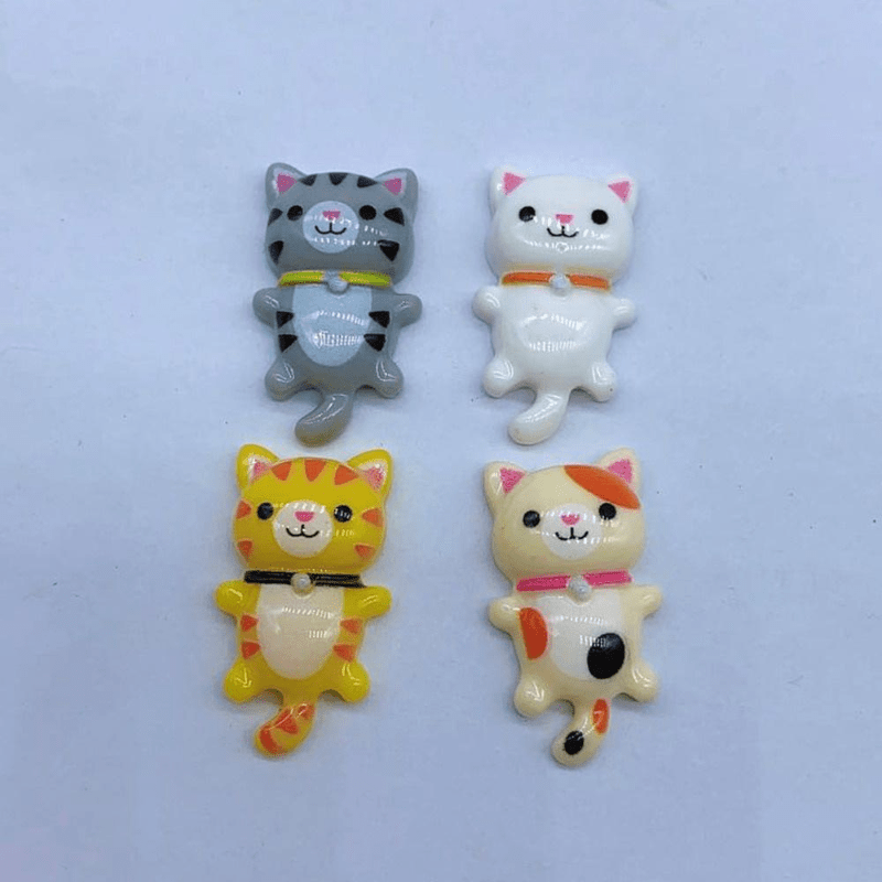 JDYDYJT Cat Charms Bulk Cute Animal Small Tiny Crystal DIY Craft Charm Connector Findings Multicolor Jewelry for Necklace Bracelet Keychain Making