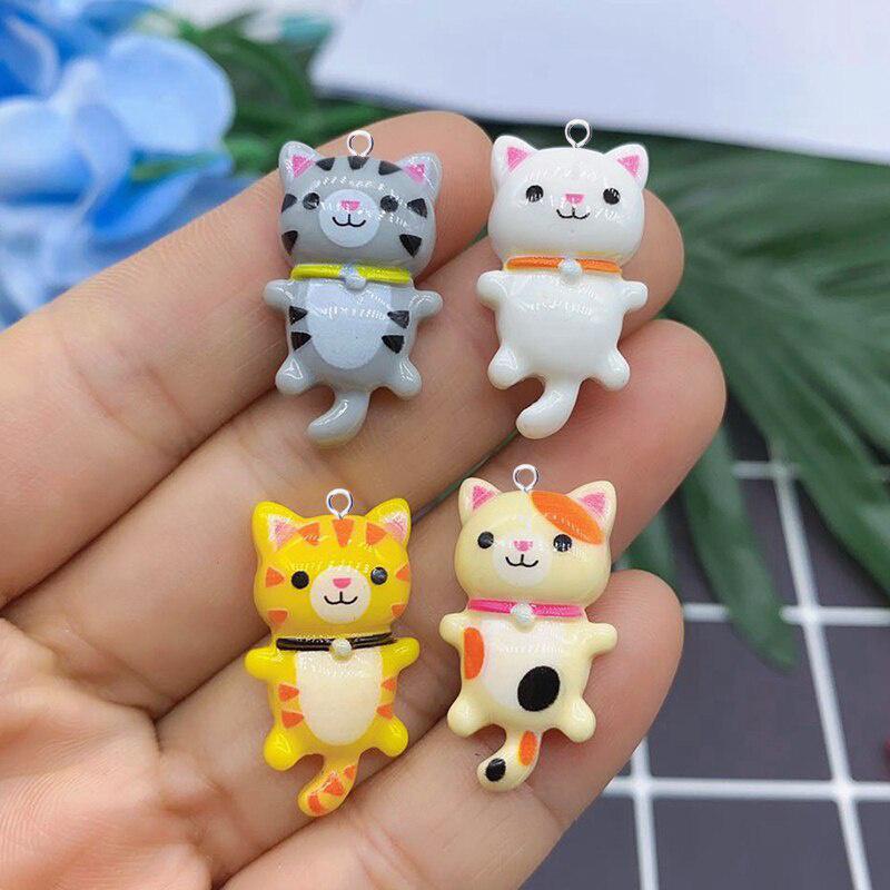10pcs Funny Cartoon Avatar Resin Pendant Charms, for Keychains Headwear Cute Hair Accessories, DIY Jewelry Making Components,Temu