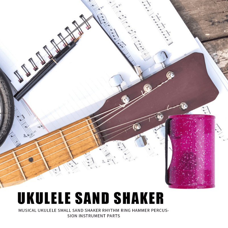 Guitar Ukulele Sand Shaker Rhythm Ring Maraca Cabasa Wear On