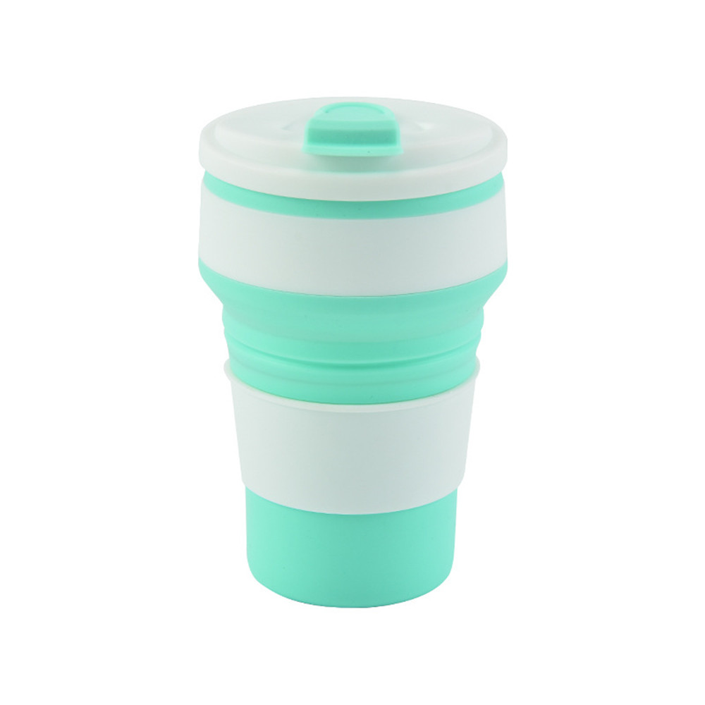 Collapsible Coffee Cup, Portable Foldable Travel Mug, 12oz/350ml Durable  and Reusable Camping Cup, BPA Free Silicone Pocket Cup with Lid for Travel,  Hiking Outdoors, Blue 