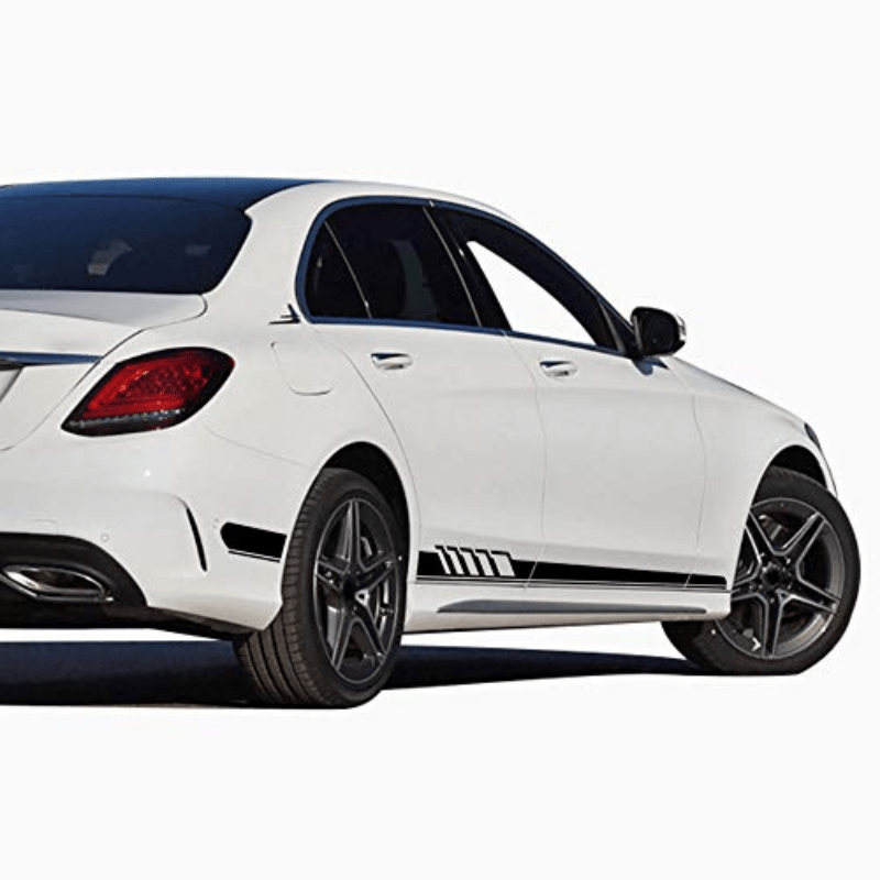 Stylish Car Door Side Skirt Stripe Sticker Decal for Mercedes Benz