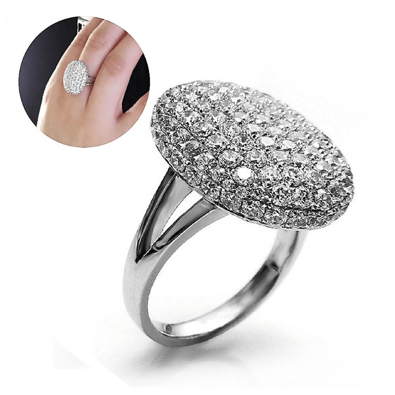 Women's Zircon Bridal Wedding Party Cocktail Ring