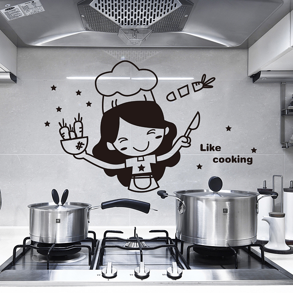 1 pièce Autocollant mural de cuisine, autocollant mural de porte d'armoire  de cuisine, décoration murale amovible pour cuisine, Mode en ligne