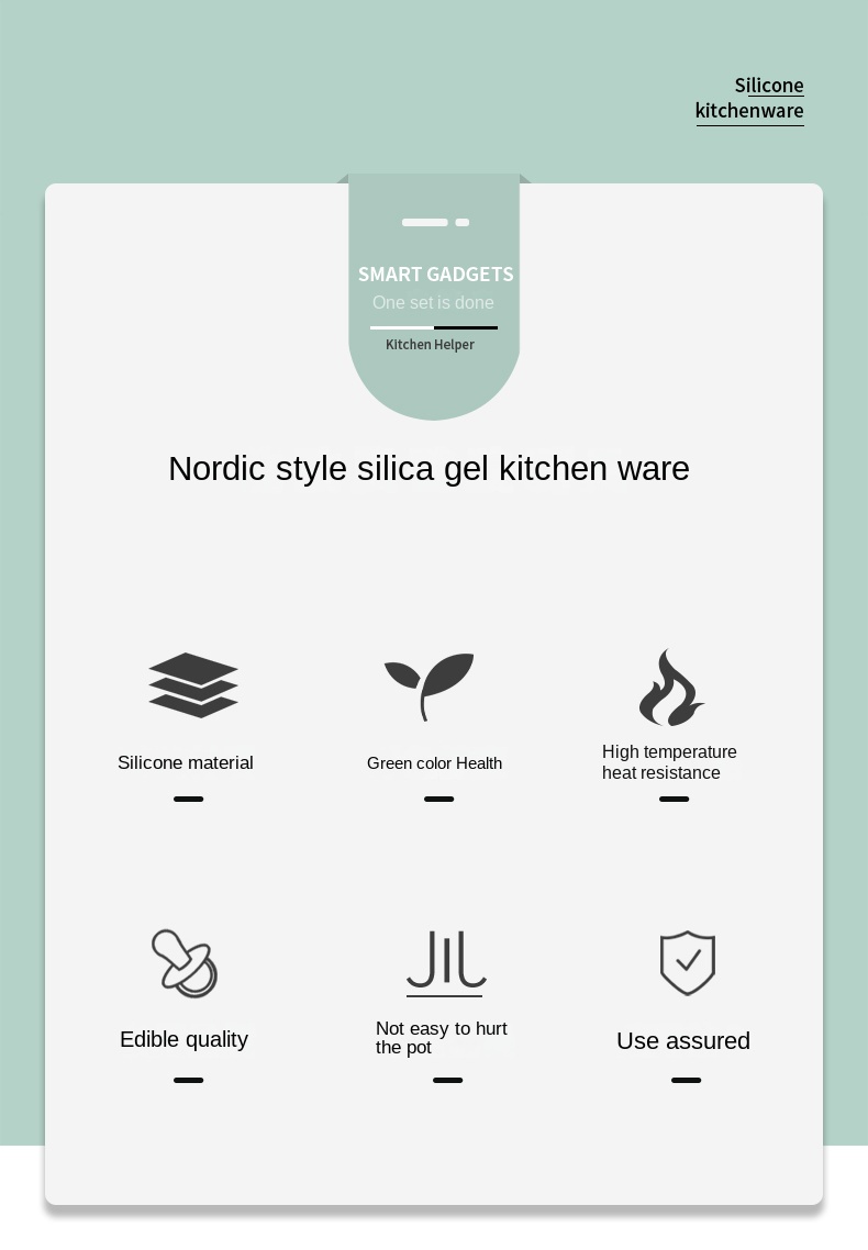 Songway 12 PCS Kit d'Ustensiles de Cuisine en Silicone et Bois avec Pot de  Rangement, Set d'ustensiles de Cuisine en Silicone : : Cuisine et  Maison