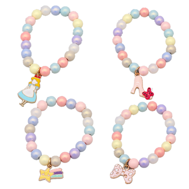 Little Twin Stars Rainbow Beaded Bracelet Set