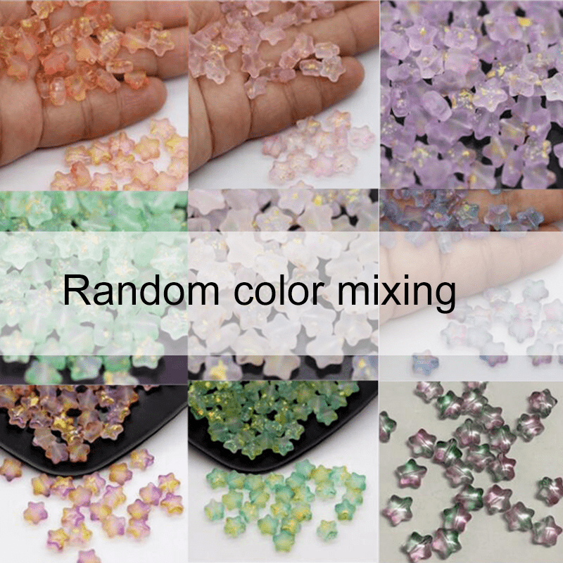 Frosted Pentagram Crystal Beads Loose Beads Glass Beads - Temu