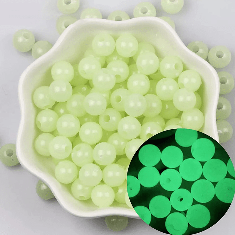 30/50/100/300pcs Glowing Green Fishing Beads - Fluorescent Round Stopper  for Lures and Accessories - Enhance Visibility and Attract More Fish