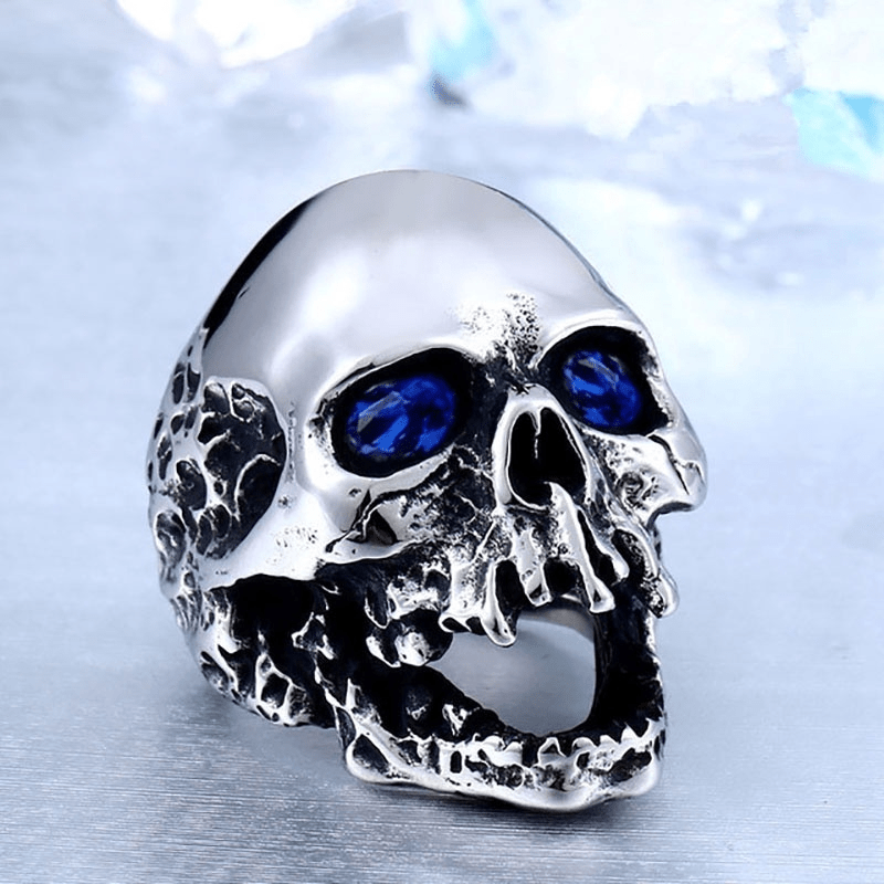 Blue skull clearance ring