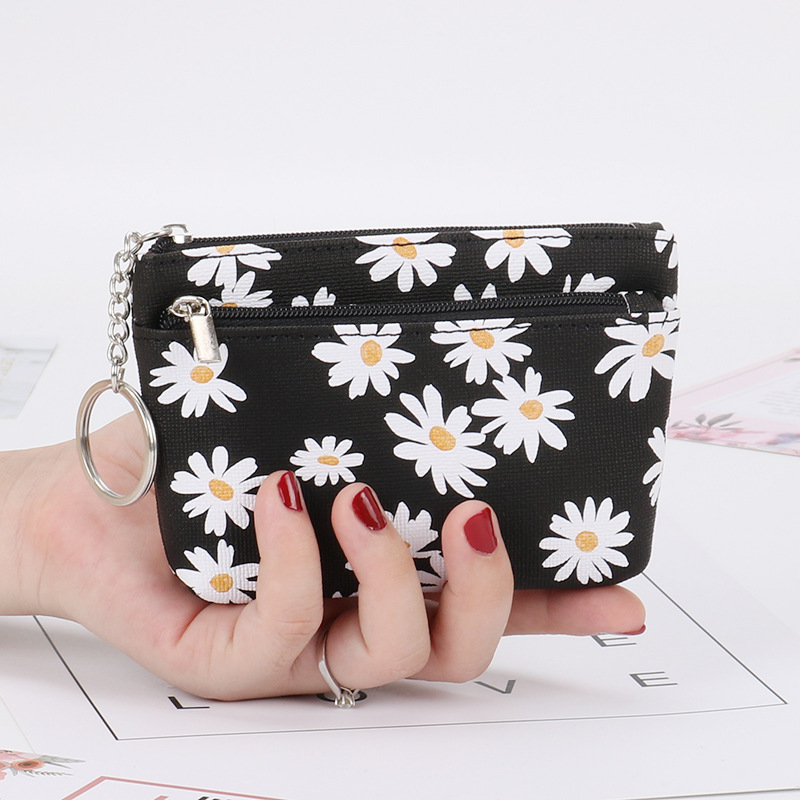 

Mini Daisy Clutch Coin Purse, Zipper Versatile Pouch, Portable Storage Bag, Keychain Bag