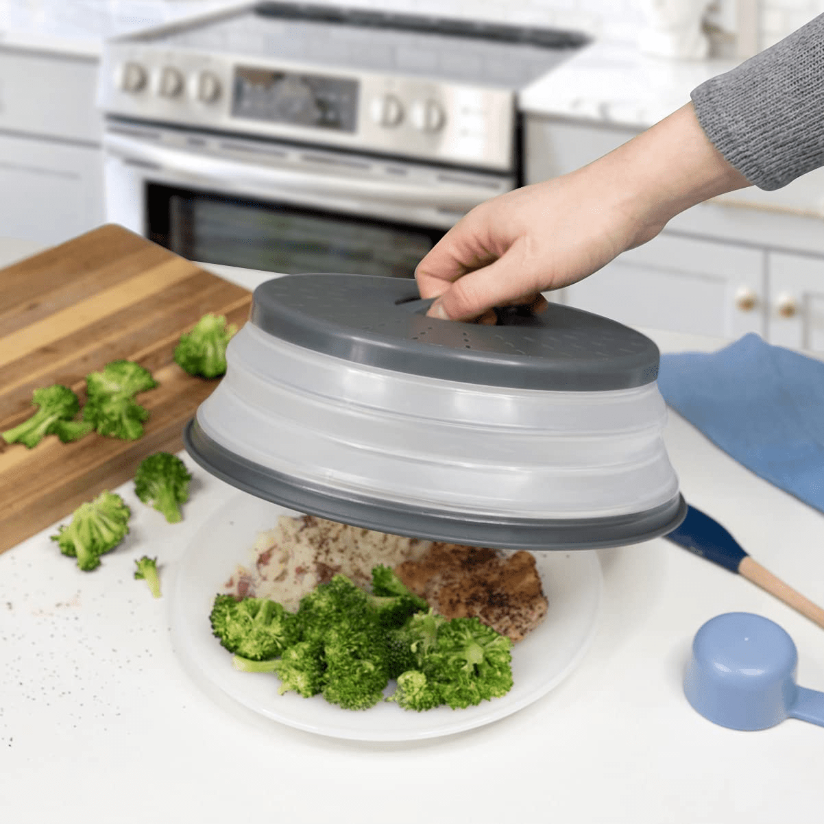 Vented Collapsible Microwave Cover: Splatter Guard Colander - Temu