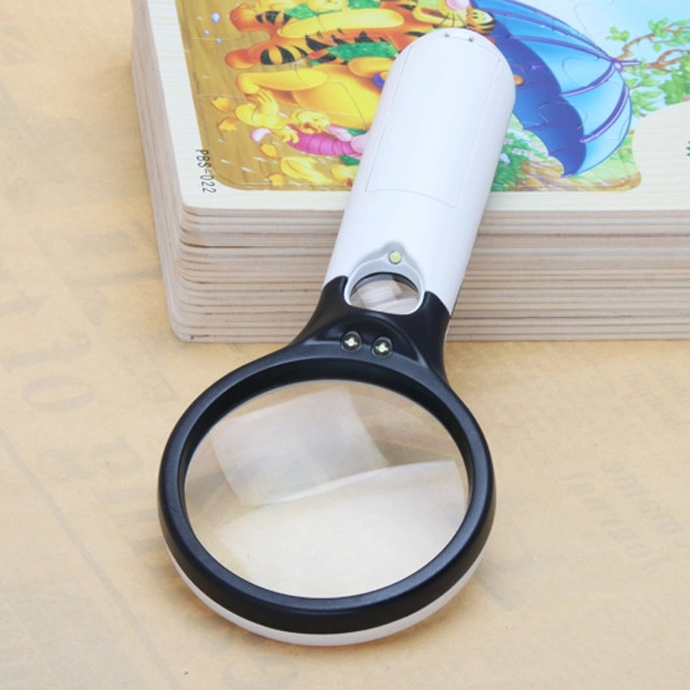 3 Led Light 45x Magnifying Glass Lens Mini Pocket Handheld Temu