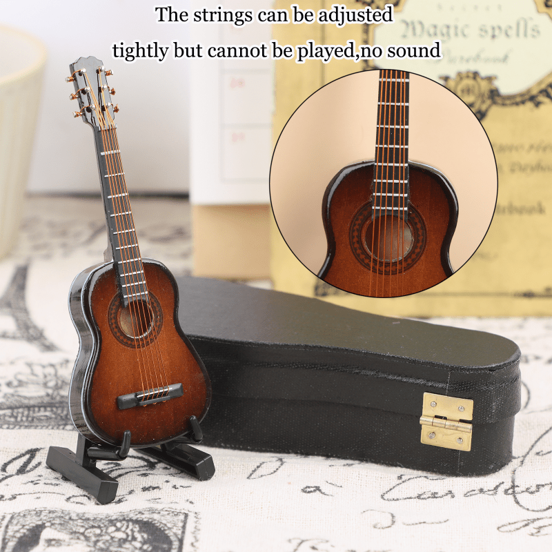 1pc guitare miniature en bois avec support et étui mini - Temu Canada