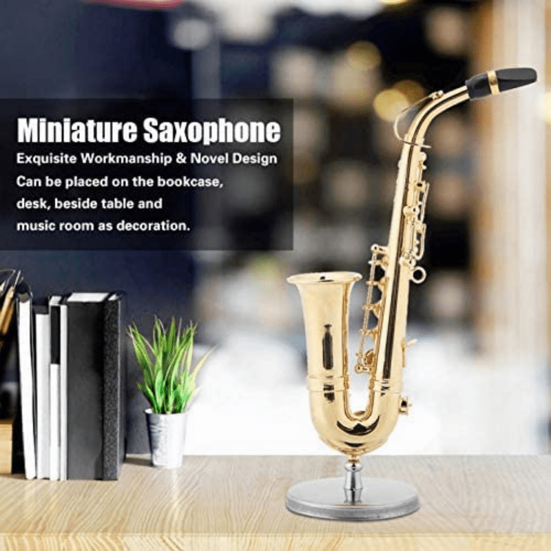  Dselvgvu Copper Miniature Saxophone with Stand and