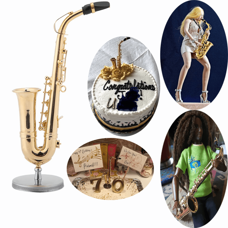 1 mini modèle de saxophone saxophone miniature en cuivre - Temu Canada