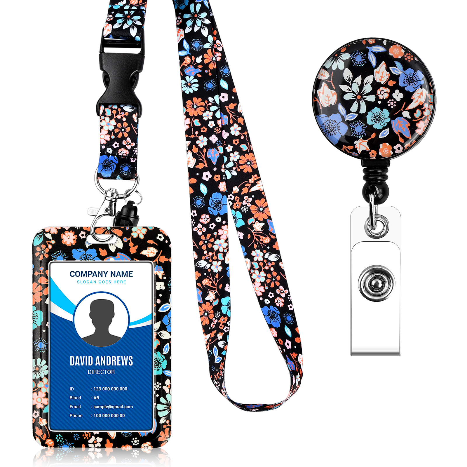 Personalised Retractable Lanyard Badge Holder Id Card Holder - Temu