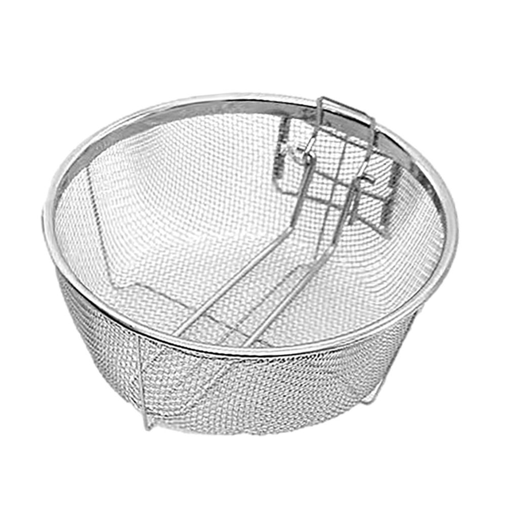 Mesh Fry Basket, Square Stainless Steel Deep Fryer Basket with Detachable  Plastic Handle