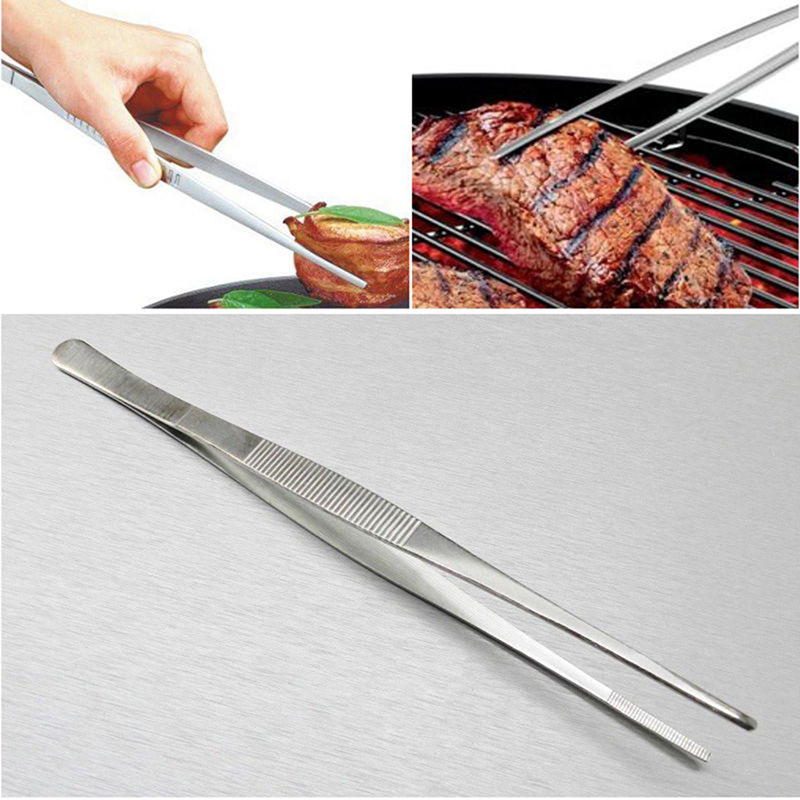 Tweezers Tongs for Cooking 3 Pcs,12 Stainless Steel Food Tweezers Set  with