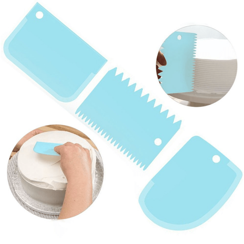 Plastic Dough Scraper Knife Smooth Cake Pastry Spatula Baking Tool All Sizes