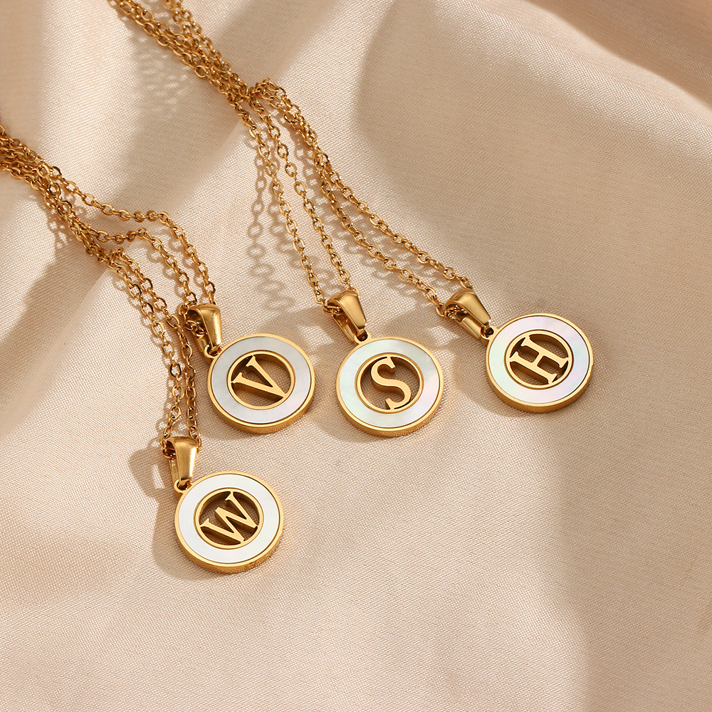 Womens gold clearance initial necklace