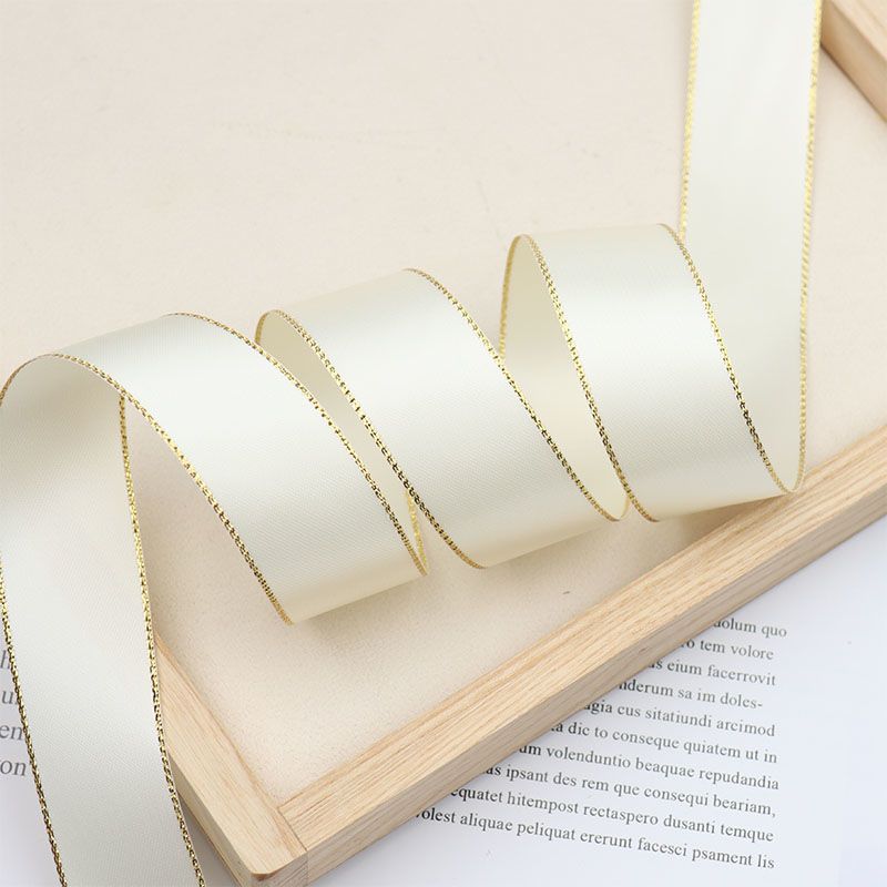 Golden Edge Ribbon Diy Bow Hair Accessories Headdress Gift Baking Packaging  Materials 25mm - Arts, Crafts & Sewing - Temu