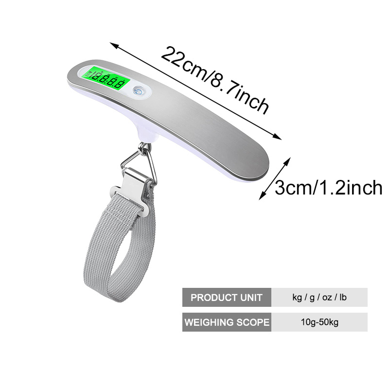 Weight 110lb / 50kg Portable Travel LCD Digital Hanging Luggage Scale  Electronic for sale online