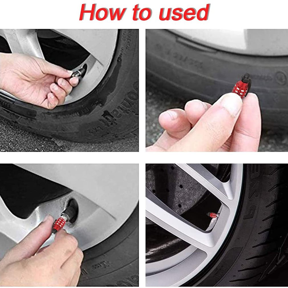 Valve de bouchon de pneu de voiture compatible avec le pneu en métal à  capuchon de soupape Nissan (8 packs)