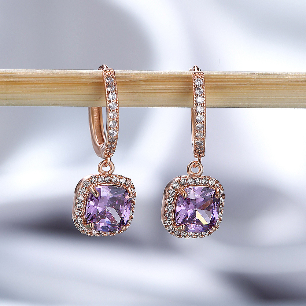 Boho Multicolor Stone Hoop Earrings, Golden Tone