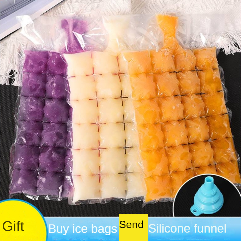 240 Ice Cube Bags Cube Freezer Bags Maker Disposable Clear Fridge Party  Plastic