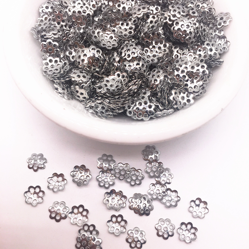 Hollow Flower Bead Caps - Cone End Cap Filigree Jewelry Making Supplies  50pcs Se