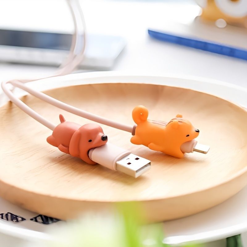 Animal Mobile Phone Charger Cable Protector Usb Charger Protective Covers  Suitable For Iphone Android Plastic Pvc | Free Shipping For New Users | Temu