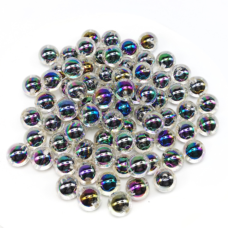 Acrylic Uv Plated Unique Beads Straight Hole Loose Beads - Temu