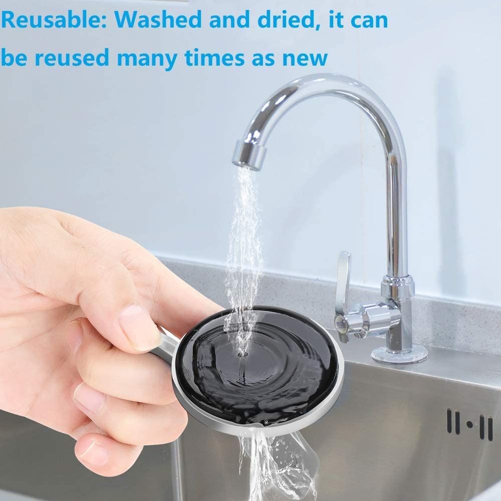Reusable Heavy Duty Suction Cup Waterproof Hooks for Broom and Mop, Bathroom,  Shower, Kitchen, Bedroom, Mop Closet Organizer 2-pack 