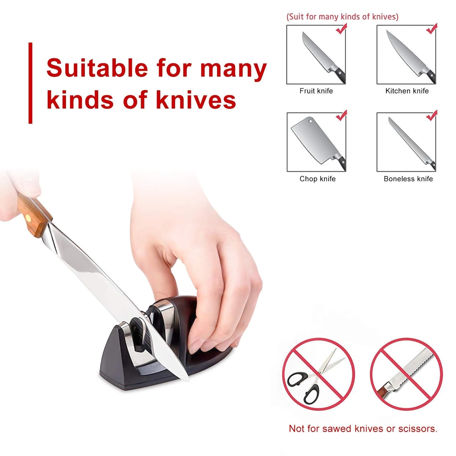 KitchenIQ 2 Stages Manual Knife Sharpener