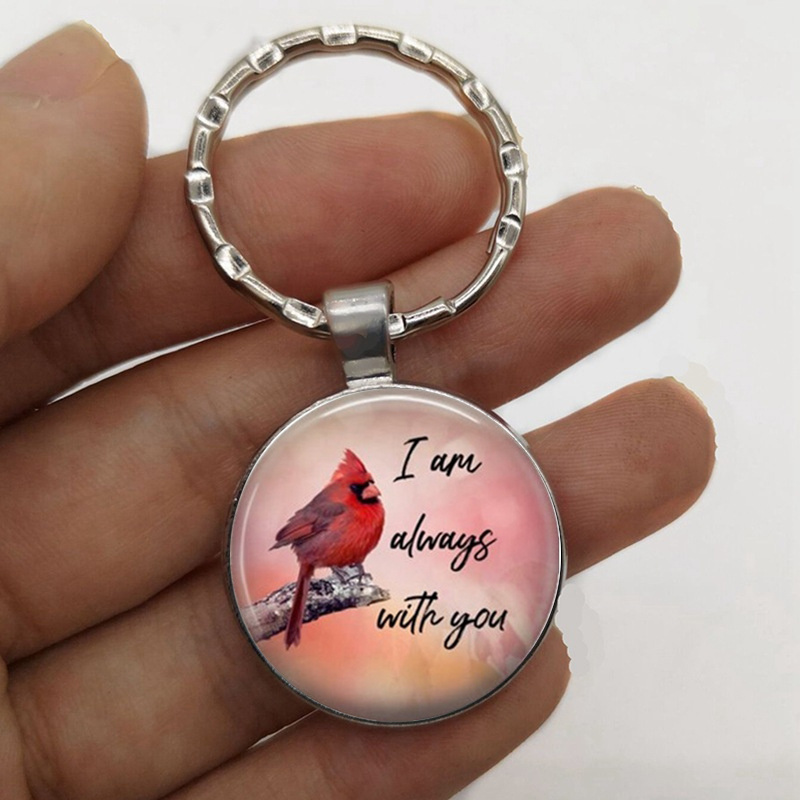 

I Am Always With You Keychain Necklace Pendant Vintage Bag Keyring Ornament Bag Purse Charm Accessories