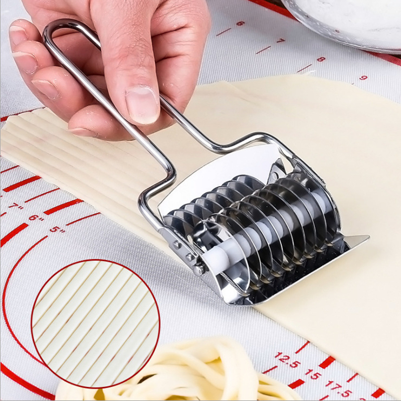 Stainless Steel Noodle Cutter Roller, Manual Pasta Roller Cutting