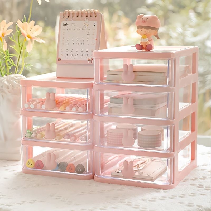 Stationery Storage Box Student Desktop Drawer Pen Holder Office Tape Hair  Accessories Small Sundries Rack - Baby Products - Temu