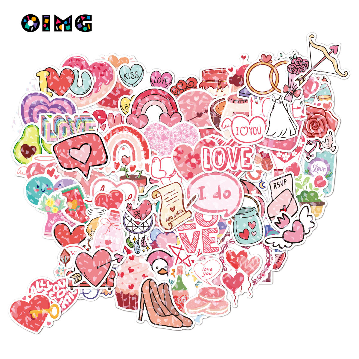 Valentines Stickers Valentine Heart Stickers Decor - Temu