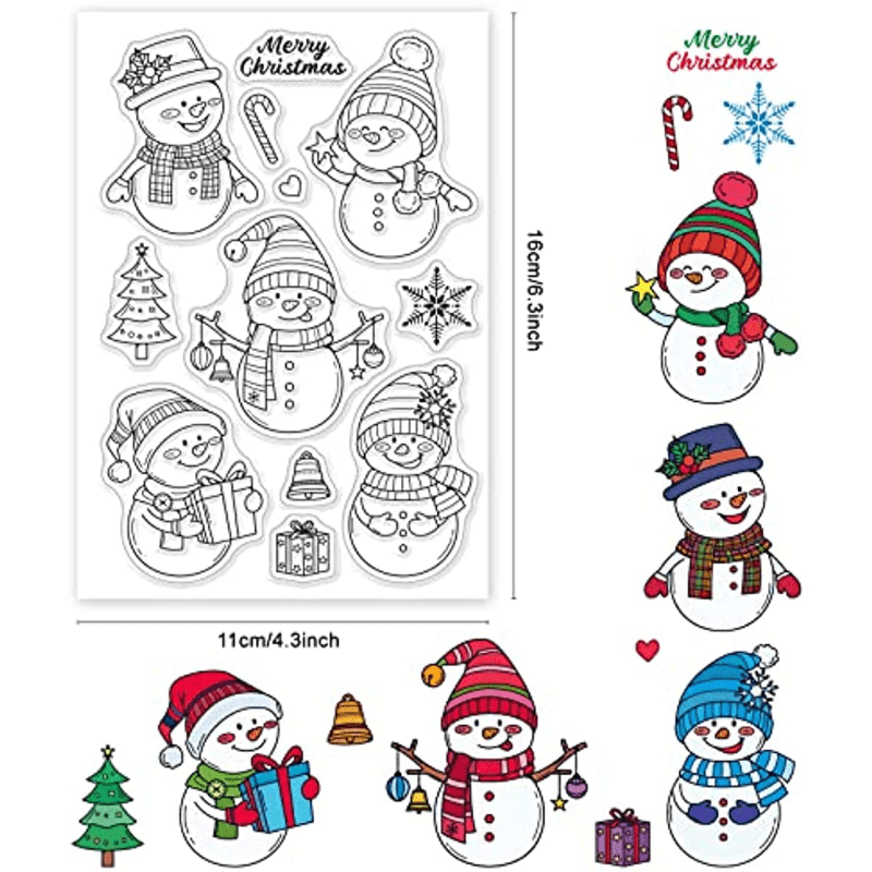 Kwan Crafts Christmas Peace Joy Angel Stars Clear Stamps for Card Making Decoration and DIY Scrapbooking